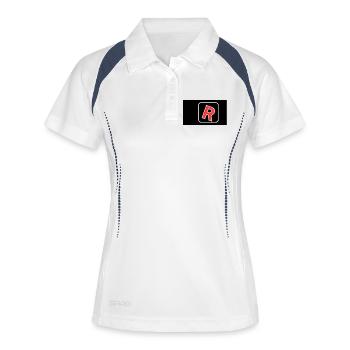 R - Polo respirant Femme - blanc/marine - Devant