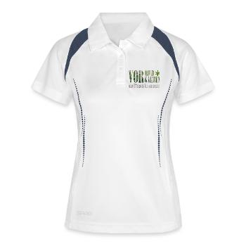 Vorbild Vorgarten - Frauen Polo atmungsaktiv - Weiß/Navy - Vorne