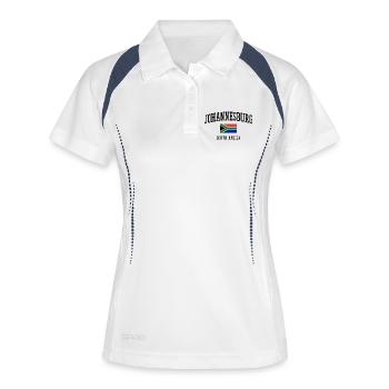 Johannesburg Flag South Africa Cities Design - Women's Polo breathable - white/navy - Front
