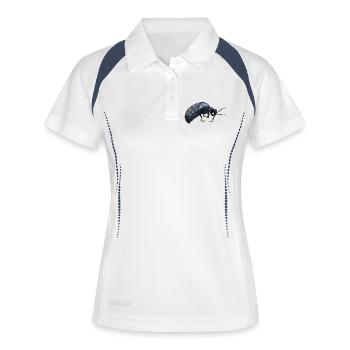 Insecte coléoptère - Polo respirant Femme - blanc/marine - Devant