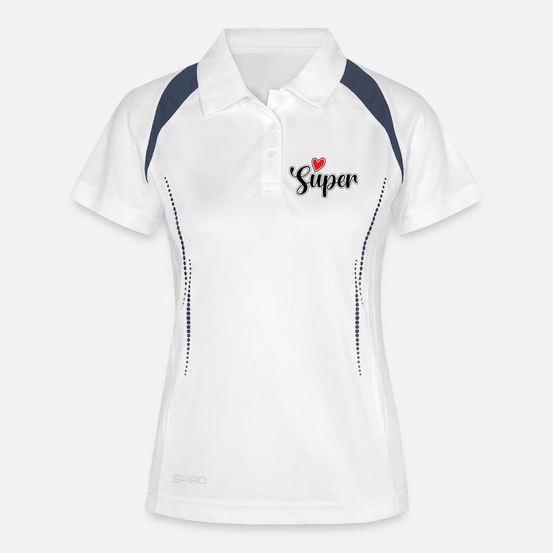 Minimalist Heart and Artistic Expression - Women's Polo breathable - white/navy