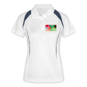 Étoile heureuse - Polo respirant Femme - blanc/marine - Devant