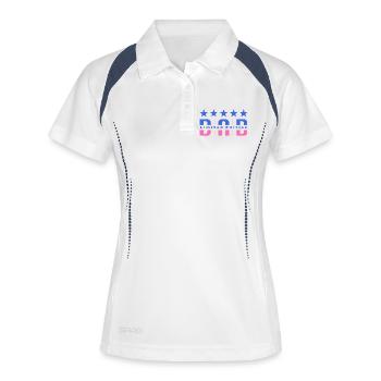 Papa Édition Limitée - Polo respirant Femme - blanc/marine - Devant