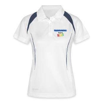 Toujours parfait sauf le lundi ! - Polo respirant Femme - blanc/marine - Devant