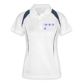Burdur - Polo respirant Femme - blanc/marine - Devant