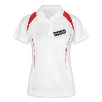 Reutlingen  Design - Frauen Polo atmungsaktiv - Weiß/Navy - Vorne