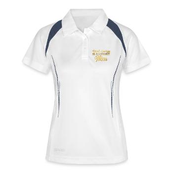 Votre énergie est un design d’article de luxe - Polo respirant Femme - blanc/marine - Devant