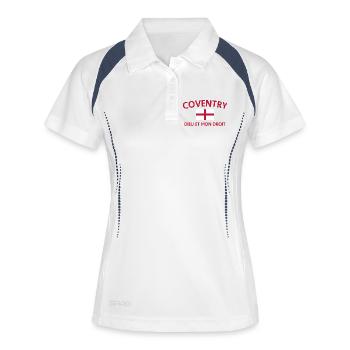 Coventry Cross Design with English Flag - Women's Polo breathable - white/navy - Front