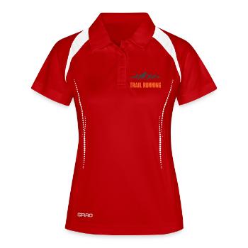 Trail running - Polo respirant Femme - blanc/marine - Devant