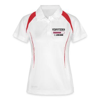 Apprenticeship plasterer 1st year of apprenticeship plasterer apprenticeship - Women's Polo breathable - white/navy - Front