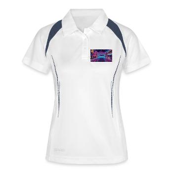 Dance Room - Women's Polo breathable - white/navy - Front