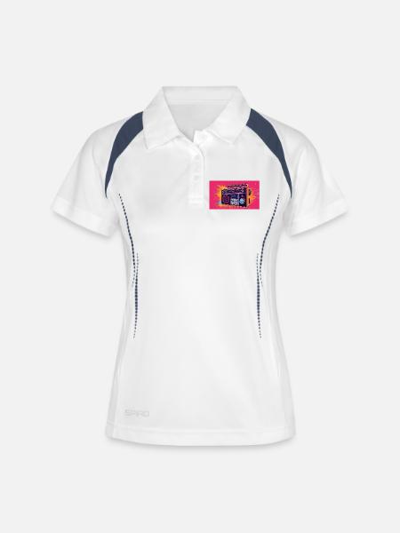 Cool Radio - Women's Polo breathable - white/navy
