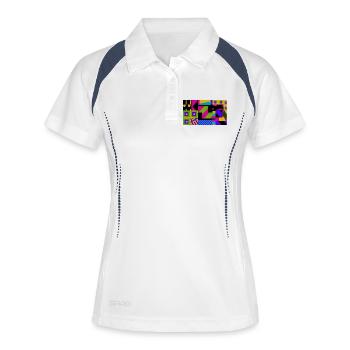 Nova Neon Geometry - Women's Polo breathable - white/navy - Front