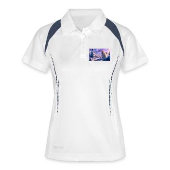 Magical Polar Bear Winter Dream Fantasy Art - Women's Polo breathable - white/navy - Front