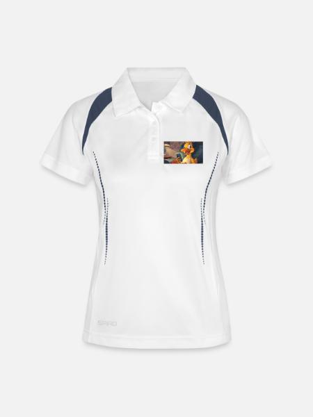 Duck on the smartphone - Women's Polo breathable - white/navy