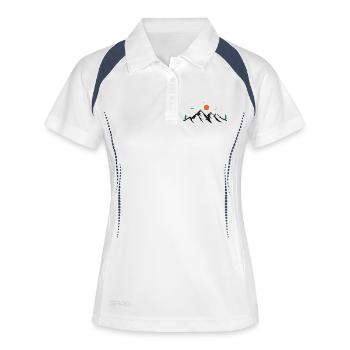 Mountains - Women's Polo breathable - white/navy - Front