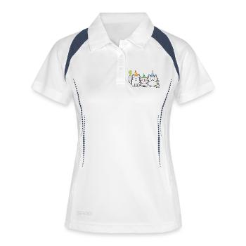 Birthday - Women's Polo breathable - white/navy - Front