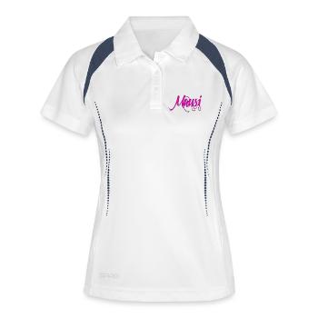 Mausi_-_ - Polo respirant Femme - blanc/marine - Devant