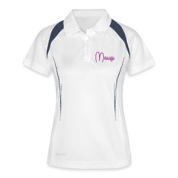 Mausi_2026 - Polo respirant Femme - blanc/marine - Devant