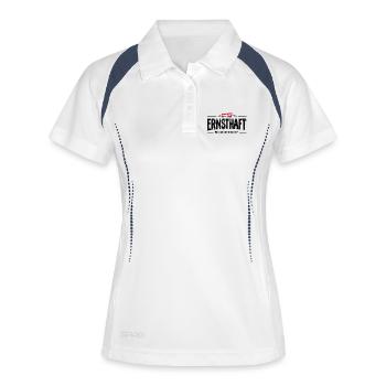 T-shirt classique vraiment sérieux - Polo respirant Femme - blanc/marine - Devant