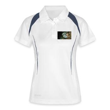 Limace - Polo respirant Femme - blanc/marine - Devant