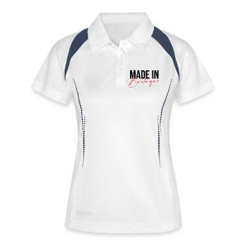 Made in Bretagne - Polo respirant Femme - blanc/marine - Devant