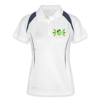 Geburtstagskind Geburtstag Frosch - Frauen Polo atmungsaktiv - Weiß/Navy - Vorne