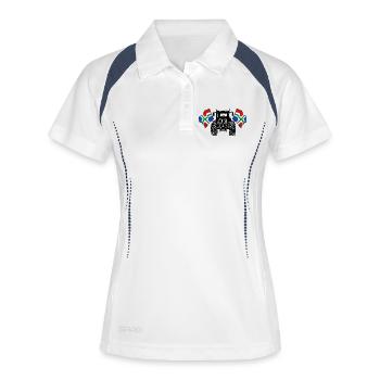 Groningen_Tractor_Pride - Polo respirant Femme - blanc/marine - Devant