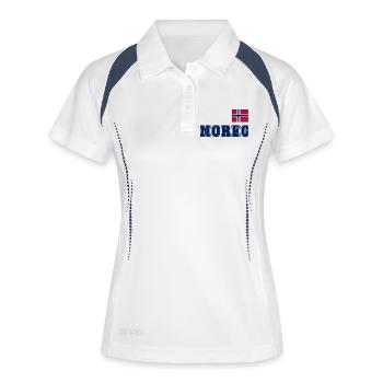 NORWAY - NOREG jersey look - flag on the chest - Women's Polo breathable - white/navy - Front