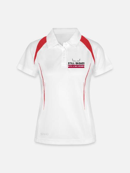 Still Badass – With a Bad Memory | Gen X Humor - Women's Polo breathable - white/navy