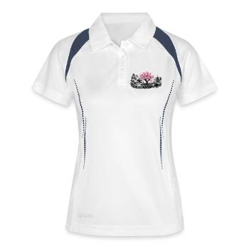 Japanese Cherry Blossom Temple Garden - Women's Polo breathable - white/navy - Front