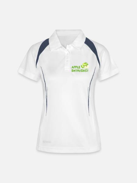 Apple Enthusiast – Green Style - Women's Polo breathable - white/navy