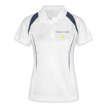 Be someone's sunshine - Frauen Polo atmungsaktiv - Weiß/Navy - Vorne