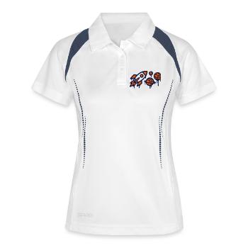 Rocket Launch Planet Graffiti - Women's Polo breathable - white/navy - Front