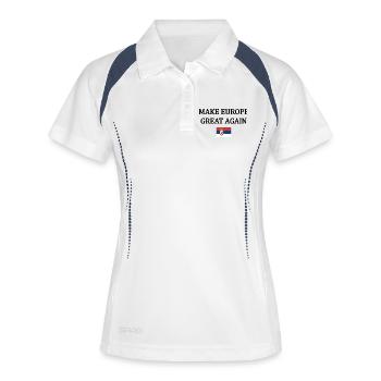 Rendre l’Europe Grande à Nouveau – Serbie - Polo respirant Femme - blanc/marine - Devant