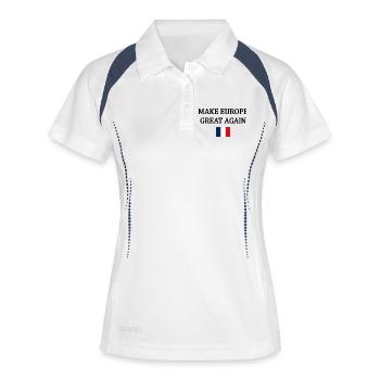 Rendre l’Europe Grande à nouveau – France - Polo respirant Femme - blanc/marine - Devant