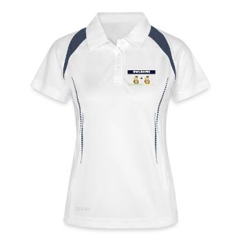 Jeu de la chouette Duo Pixel - Polo respirant Femme - blanc/marine - Devant