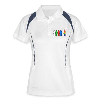 Anders und Stolz Regenbogen Grafik - Women's Polo breathable - white/navy - Front