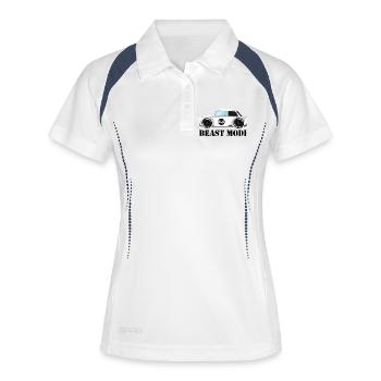 trabi cardboard car classic tuning - Women's Polo breathable - white/navy - Front