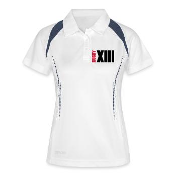 RUBGY XIII - Polo respirant Femme - blanc/marine - Devant