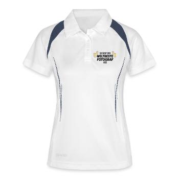 der weltbeste fotograf - Frauen Polo atmungsaktiv - Weiß/Navy - Vorne