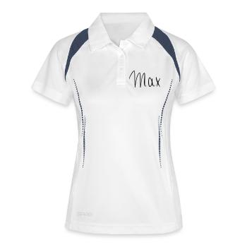 Max - Women's Polo breathable - white/navy - Front