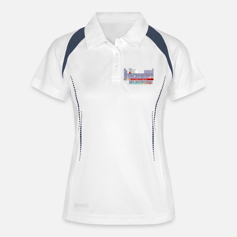 Periodic table - Women's Polo breathable - white/navy