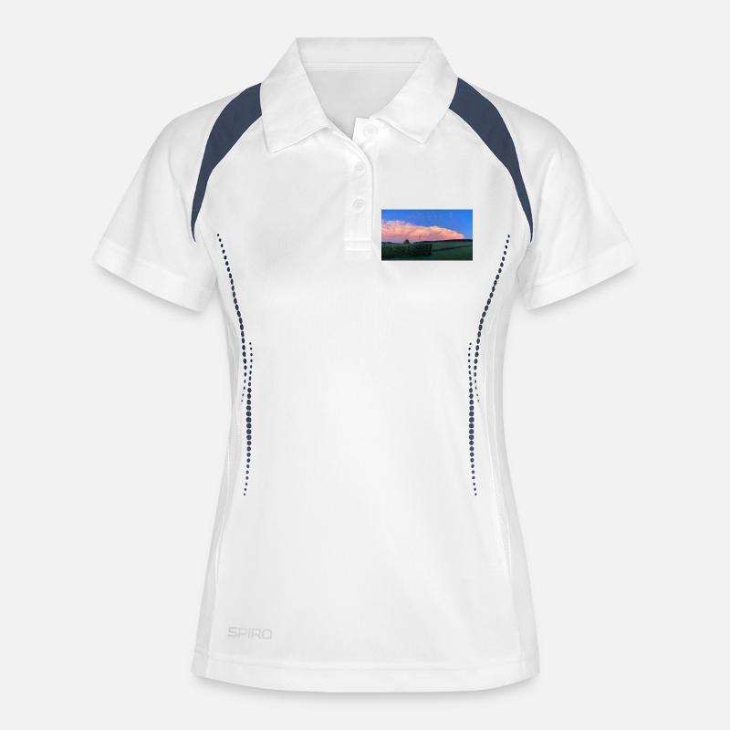 Cloud image - Women's Polo breathable - white/navy