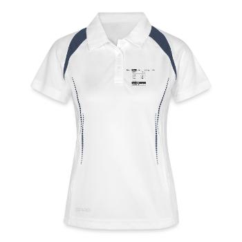 Menu informatique - Polo respirant Femme - blanc/marine - Devant