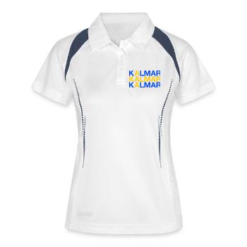 KALMAR Schweden Drapeau de la Suède - Polo respirant Femme - blanc/marine - Devant