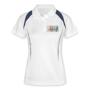 Lehrerin Wirtschaft Wirtschaftslehrerin Geschenk - Frauen Polo atmungsaktiv - Weiß/Navy - Vorne