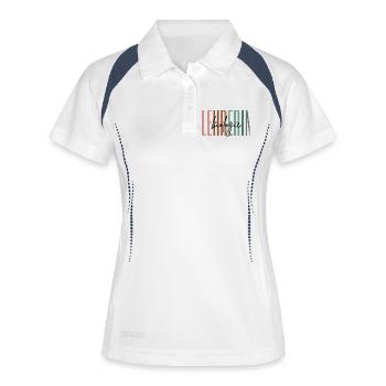 Lehrerin Biologie Biologielehrerin Geschenk - Frauen Polo atmungsaktiv - Weiß/Navy - Vorne