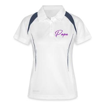 HAPPY FATHER'S DAY. DAD. FATHER'S DAY. FATHER - Women's Polo breathable - white/navy - Front