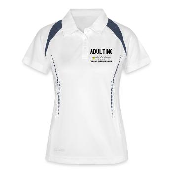 Adulte ridicule ne recommanderait pas Witziges - Polo respirant Femme - blanc/marine - Devant